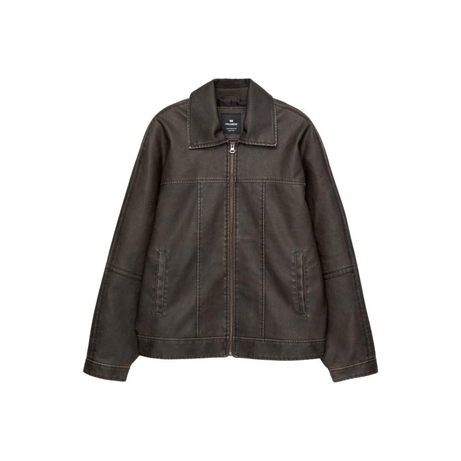 Pull&Bear Pull&Bear Tussenjas donkerbruin -