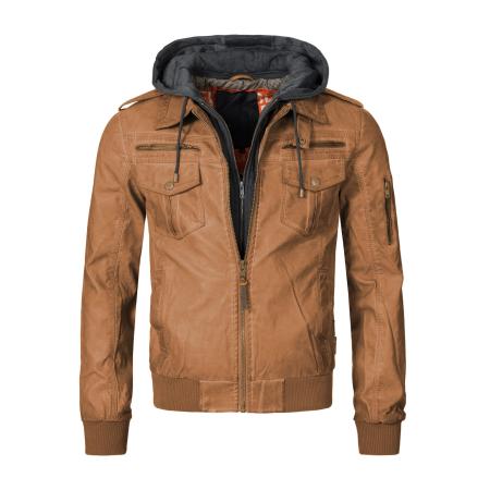 INDICODE JEANS INDICODE JEANS Tussenjas Aaron bruin / donkergrijs