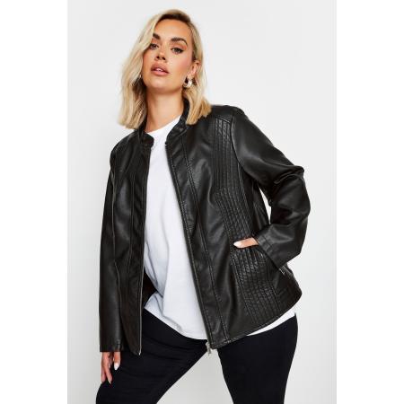 Yours Jack Van Imitatieleer Met Ritssluiting In Zwart Size 46