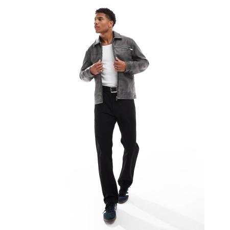 Brave Soul - Jack van distressed imitatieleer met rits in zwart