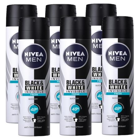 Nivea Men Black & White Invisible Fresh Deodorant Spray Voordeelverpakking