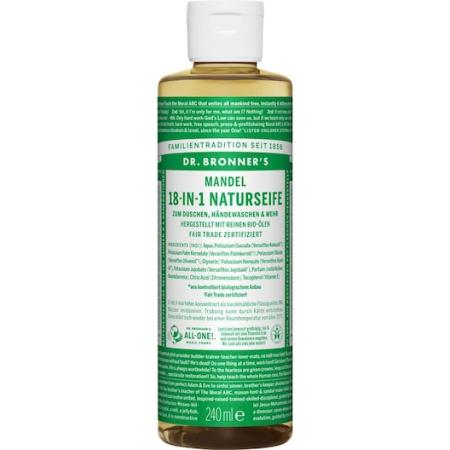 Dr. Bronner's Vloeibare zeep Almond 18-in-1 Nature Soap Cosmetica Dames 240 ml