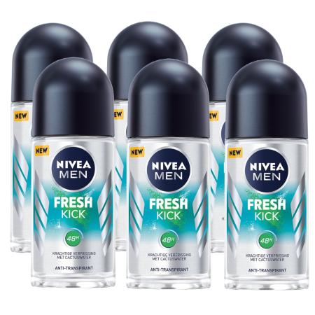 Nivea Men Fresh Kick Anti-Transpirant Roll-On Voordeelverpakking