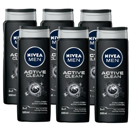 Nivea Men Active Clean Shower Gel Voordeelverpakking