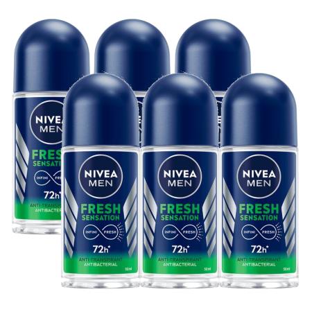 Nivea Men Fresh Sensation Antbacterial Deoroller Voordeelverpakking