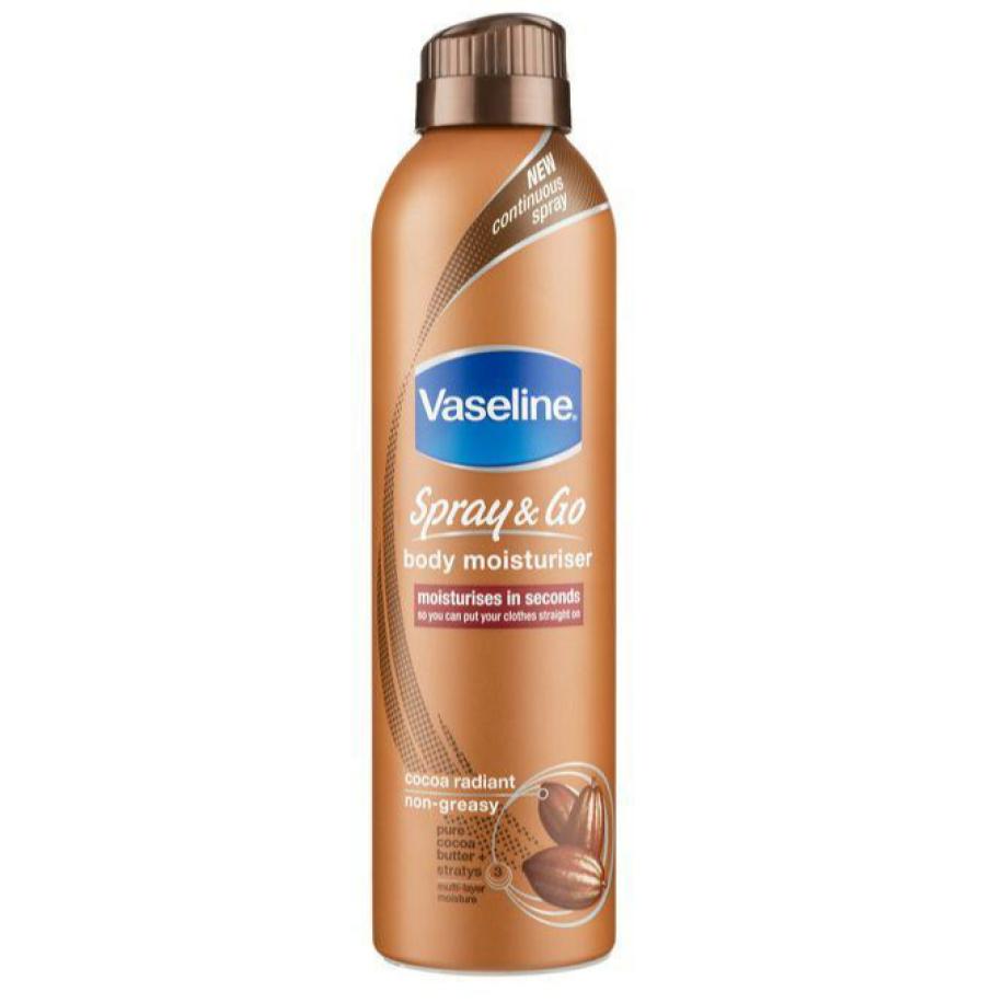 Vaseline Spray & Go Body Moisturiser Spray Cocoa Radiant