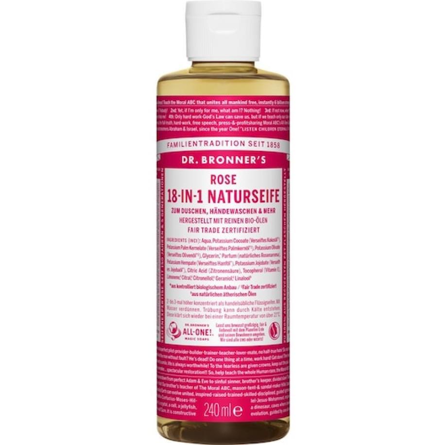 Dr. Bronner's Vloeibare zeep Roos 18-in-1 natuurlijke Reiniging Dames 240 ml