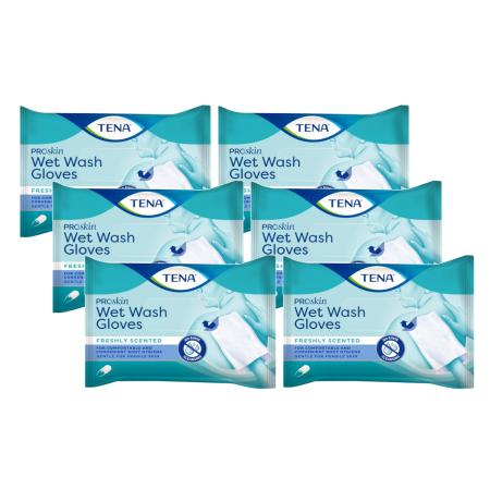TENA Wet Wash Glove Freshly Scented Multi-verpakking