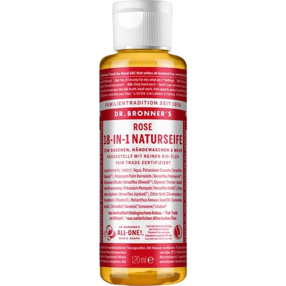 Dr. Bronner's Vloeibare zeep Rose 18-in-1 Natural Soap Reiniging Dames 120 ml