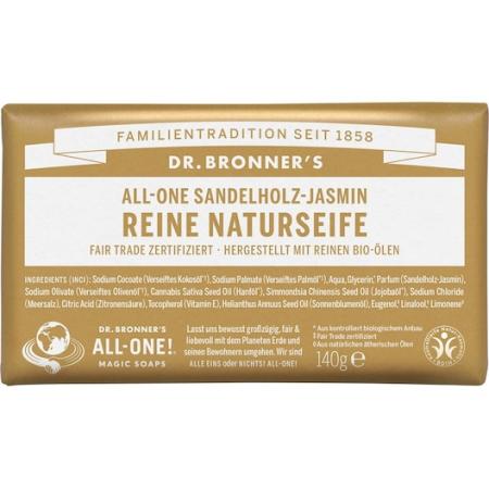 Dr. Bronner's Blokzeep All-One Sandelhout Jasmijn Puur Natuurlijke Zeep Unisex 140 g