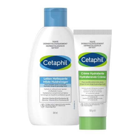 Cetaphil Milde Huidreiniger + Hydraterende Crème Combi