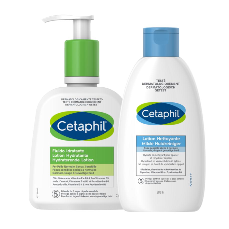 Cetaphil Milde Huidreiniger + Moisturizing Lotion Combi