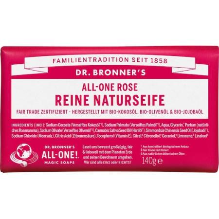 Dr. Bronner's Blokzeep All-One roos zuiver natuurlijke zeep Cosmetica Heren 140 g