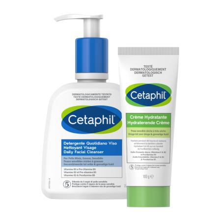 Cetaphil Daily Facial Cleanser + Hydraterende Crème Combi