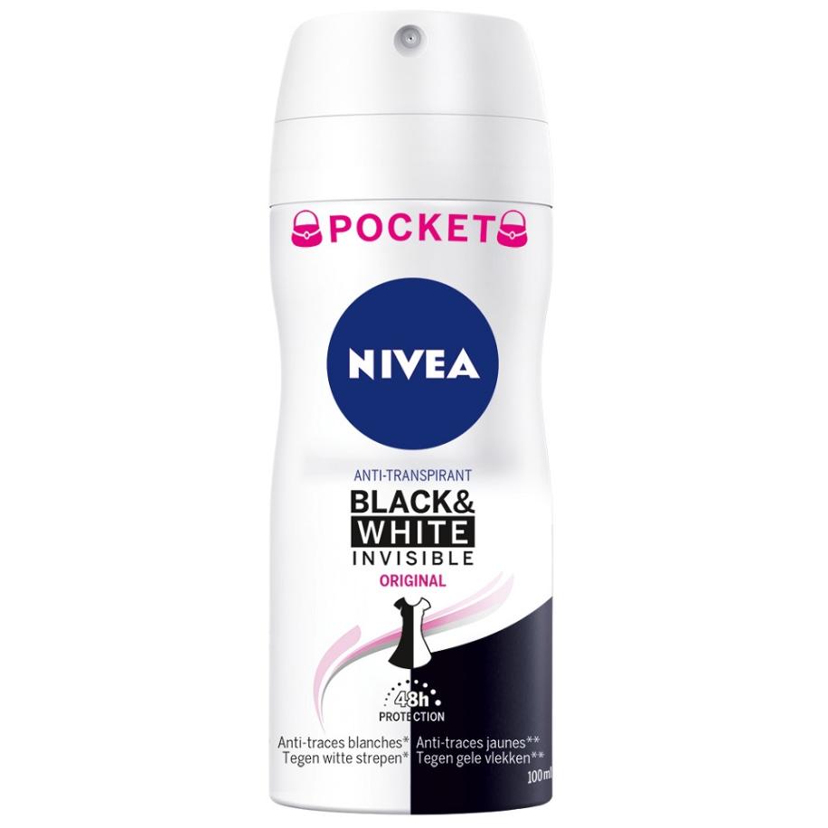 Nivea Black & White Invisible Original Deodorant Spray Pocket