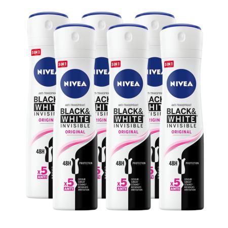 Nivea Black & White Invisible Original Deodorant Spray Voordeelverpakking