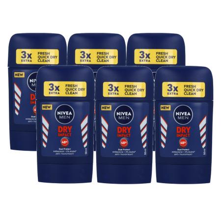 Nivea men Deostick Dry Impact Voordeelverpakking