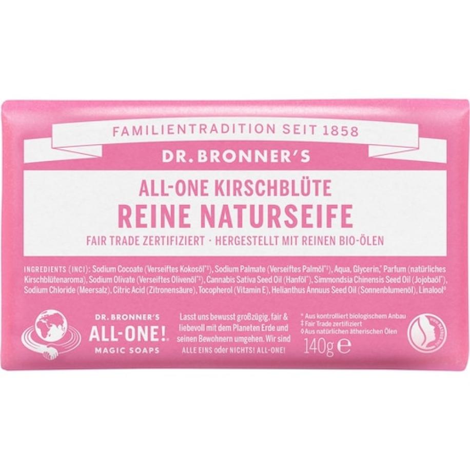 Dr. Bronner's Blokzeep All-One Kersenbloesem Puur Natuurlijke Zeep Unisex 140 g