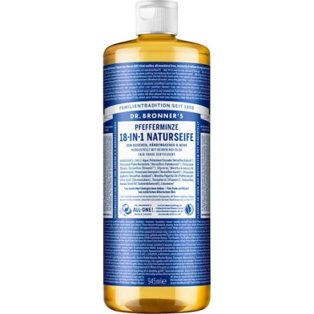 Dr. Bronner's Vloeibare zeep Peppermint 18-in-1 Natural Soap Cosmetica Dames 945 ml