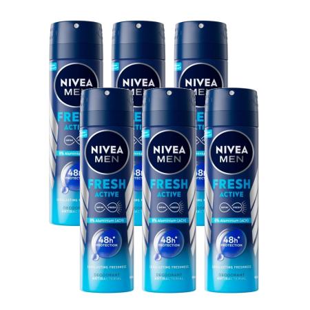Nivea Men Fresh Active Deodorant Spray Voordeelverpakking