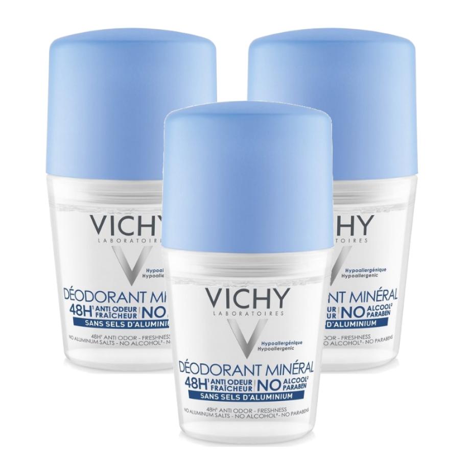 Vichy Minerale Deodorant Roller 48u Optimale Tolerantie Multiverpakking