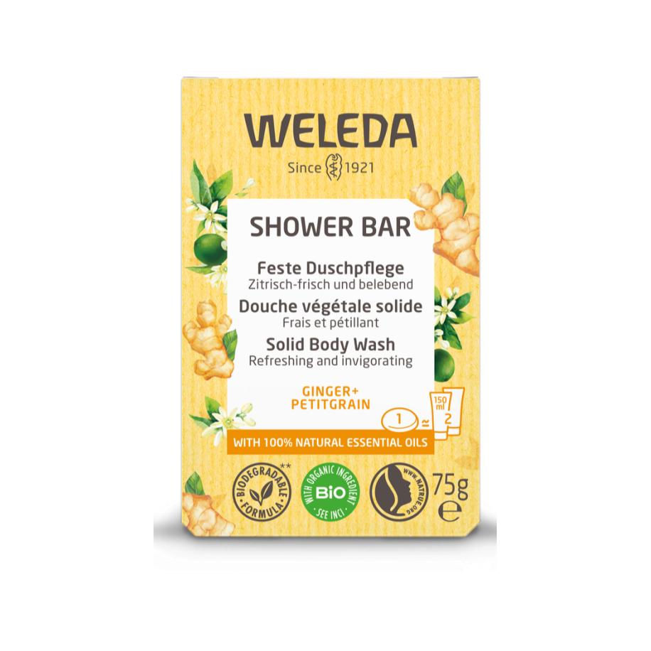 Weleda Douche verzorging Doucheglijstang Massief Douchegarnituur Gember + Petitgrain Zeep Unisex 75 g