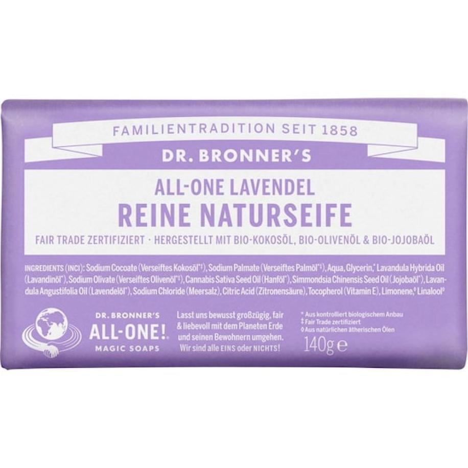 Dr. Bronner's Blokzeep All-One lavendel zuiver natuurlijke zeep Dames 140 g