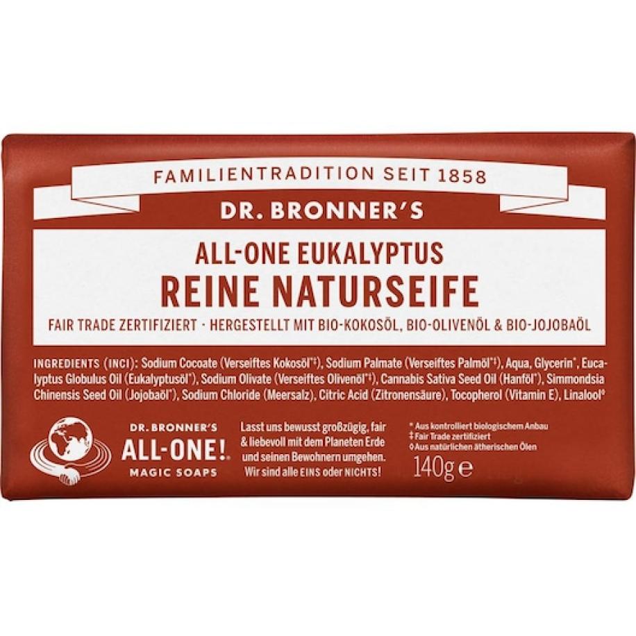 Dr. Bronner's Blokzeep All-One eucalyptus zuiver natuurlijke zeep Dames 140 g