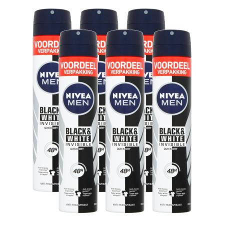 Nivea Men Black & White Invisible Deodorant Spray XL Voordeelverpakking