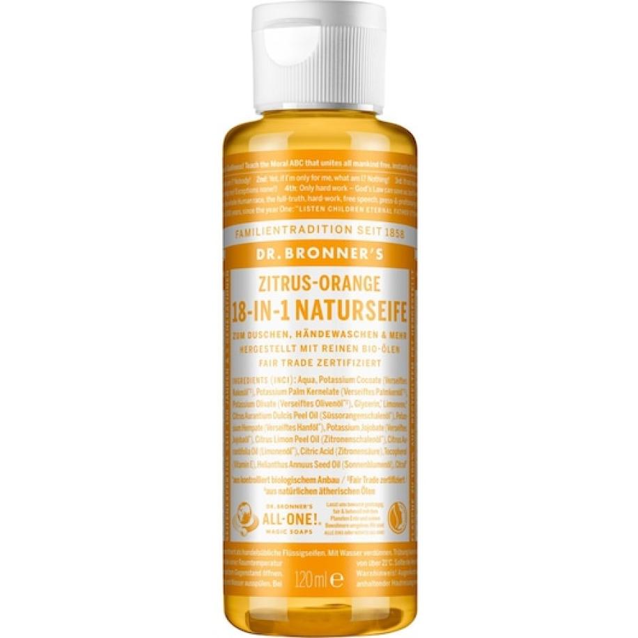 Dr. Bronner's Vloeibare zeep Citrus-sinaasappel 18-in-1 natuurlijke Cosmetica Dames 120 ml