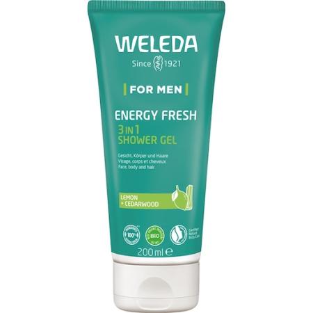 Weleda Shower Gel Voor mannen Energy Fris 3in1 Douchegel Heren 200 ml