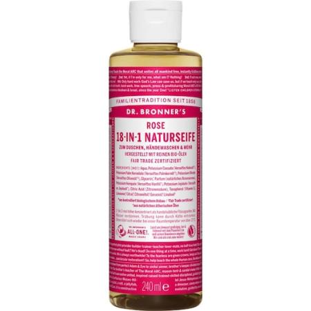 Dr. Bronner's Vloeibare zeep Rose 18-in-1 Natural Soap Reiniging Dames 240 ml