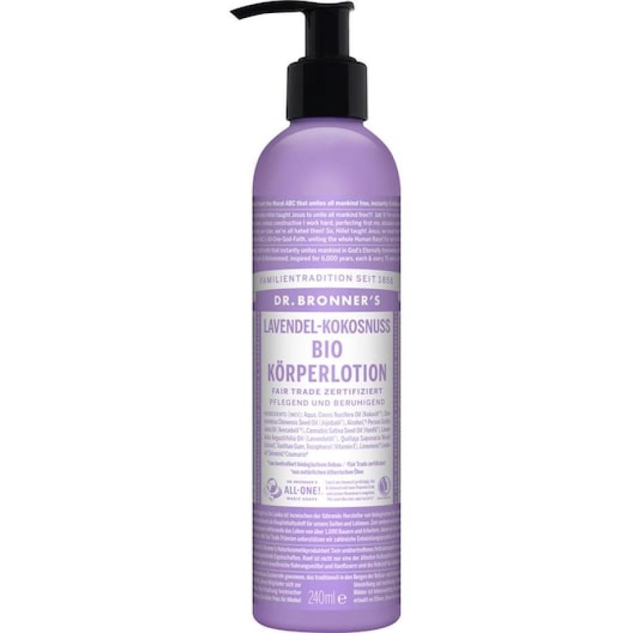 Dr. Bronner's Lichaamsverzorging Lavendel kokosnoot biologische body lotion Cosmetica Dames 240 ml