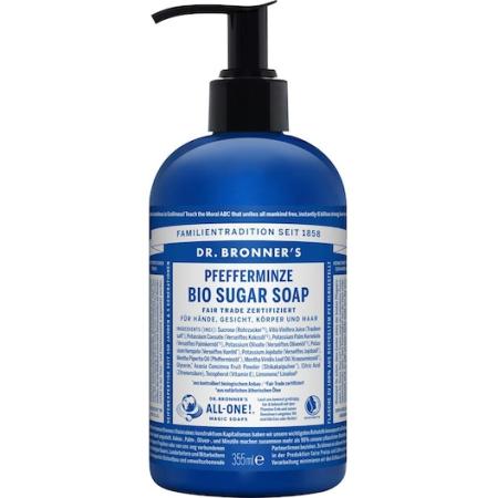 Dr. Bronner's Vloeibare zeep Peppermint Bio Sugar Soap Dames 355 ml
