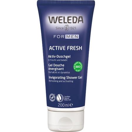 Weleda Shower Gel Voor mannen Active Fresh 3in1 Douchegel Lichaamsreiniging Heren 200 ml