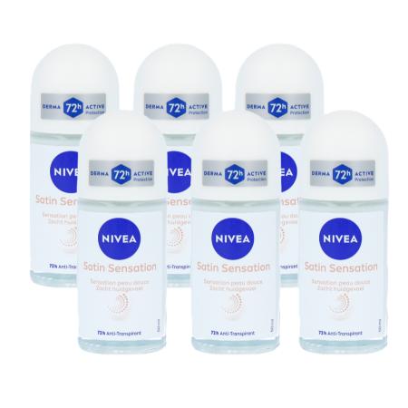 Nivea Satin Sensation Anti-Transpirant Roll-On Voordeelverpakking