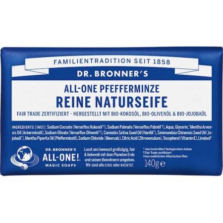 Dr. Bronner's Blokzeep All-One Pure natuurzeep pepermunt Dames 140 g