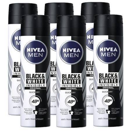 Nivea Men Black & White Invisible Original Deodorant Spray Voordeelverpakking