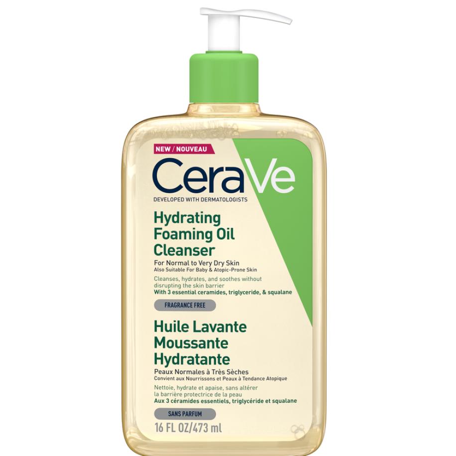 CeraVe Hydrating Foaming Oil Cleanser - voor normale tot (zeer) droge huid - voor gezicht en lichaam