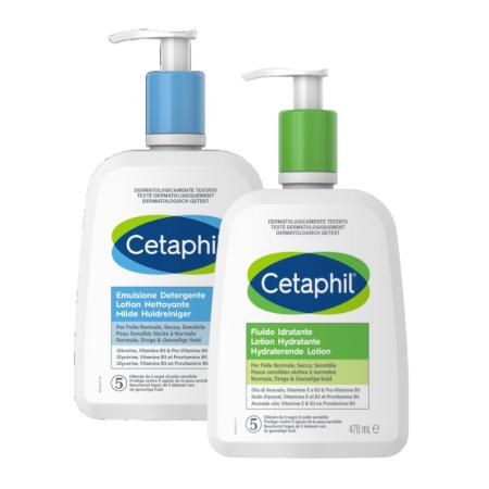 Cetaphil Milde Huidreiniger + Moisturizing Lotion 470ML Combi
