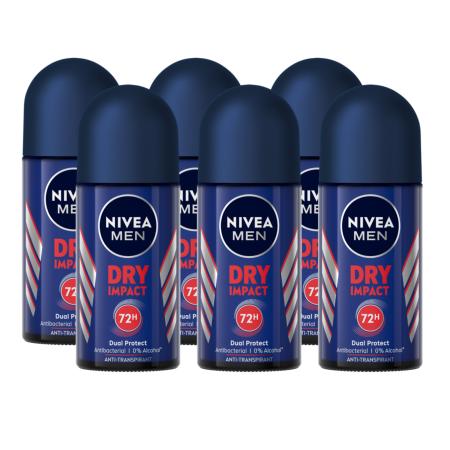 Nivea Men Dry Impact Roll-on Voordeelverpakking
