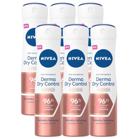 Nivea Derma Dry Control Anti-transpirant Spray Voordeelverpakking