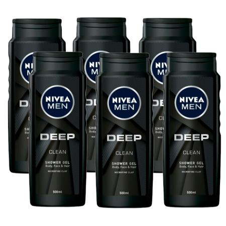 Nivea Men Deep Clean Shower Gel Voordeelverpakking