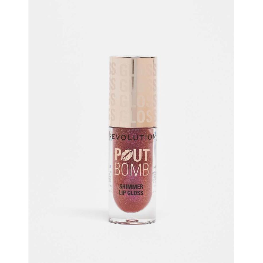 Revolution Pout Bomb Glanzende lipfgloss in 'Berry Lustre'-Rood