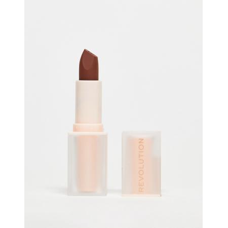 Revolution Lip Allure Zachte satijnen lippenstift in 'Stiletto Brown'-Bruin