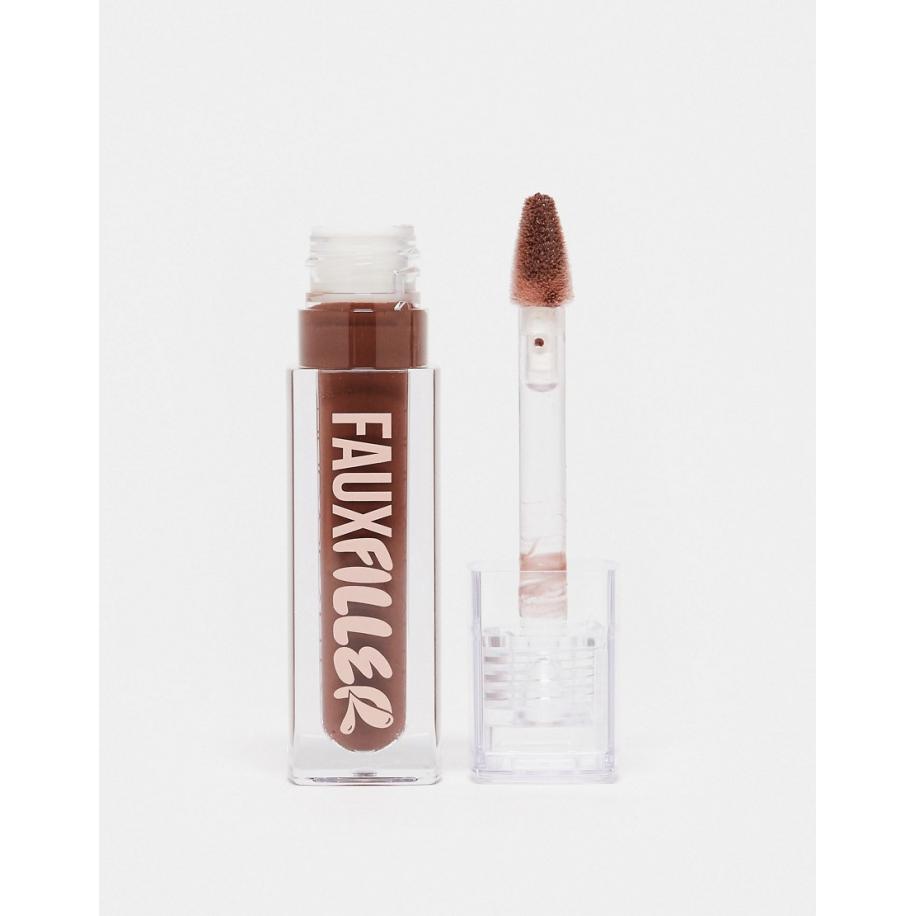 Huda Beauty Faux Filler Gloss Lipgloss in 'Coco'-Brown