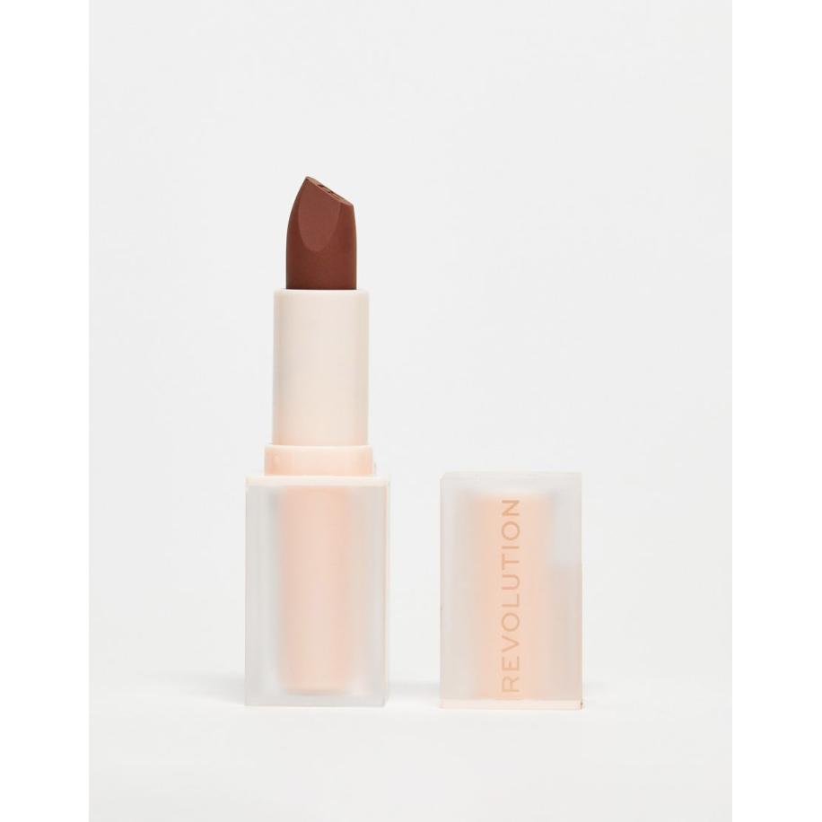 Revolution Lip Allure Zachte satijnen lippenstift in 'Stiletto Brown'-Bruin