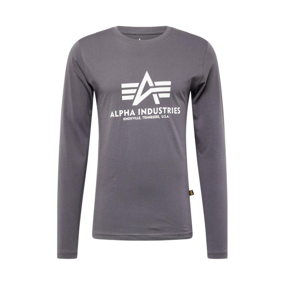 Alpha Industries ALPHA INDUSTRIES Shirt donkergrijs / wit -