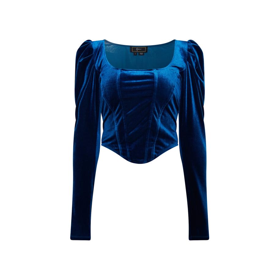 Faina faina Shirt royal blue/koningsblauw -