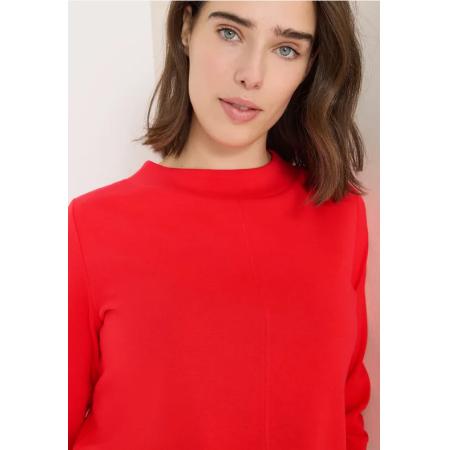 CECIL Shirt met trechtervormige hals in effen kleur